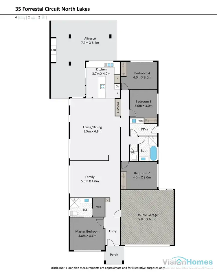 Floorplan of Homely house listing, 35 Forrestal Circuit, North Lakes QLD 4509