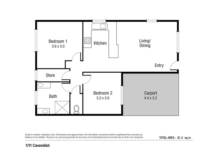 Floorplan of Homely house listing, 1/11 Cavendish Street, Pimlico QLD 4812