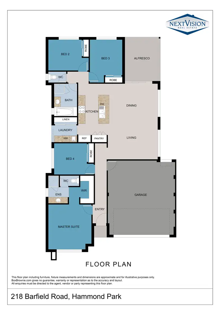 Floorplan of Homely house listing, 218 Barfield Road, Hammond Park WA 6164