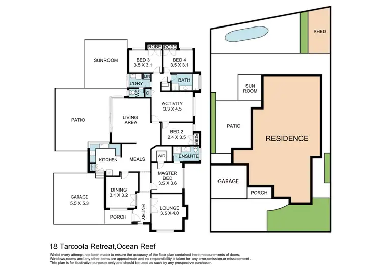 Floorplan of Homely house listing, 18 Tarcoola retreat, Ocean Reef WA 6027