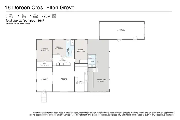 Floorplan of Homely house listing, 16 Doreen Crescent, Ellen Grove QLD 4078