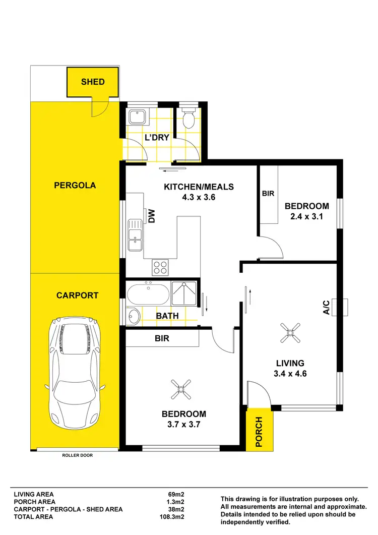 Floorplan of Homely unit listing, 1/27 Cudmore Terrace, Marleston SA 5033