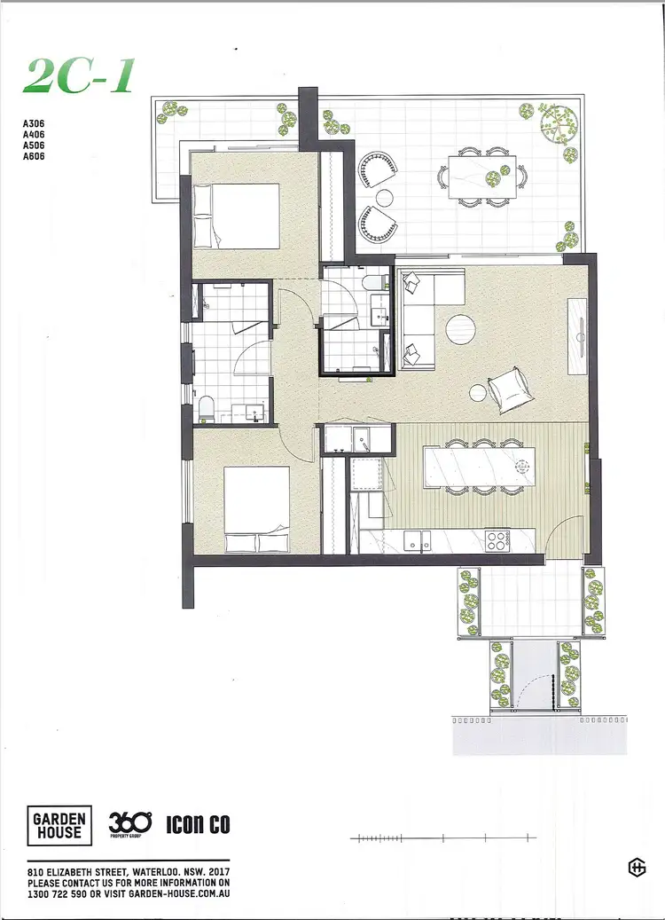 Floorplan of Homely apartment listing, A606/810-822 Elizabeth Street, Waterloo NSW 2017