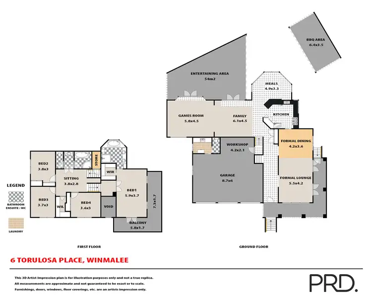 Floorplan of Homely house listing, 6 Torulosa Place, Winmalee NSW 2777
