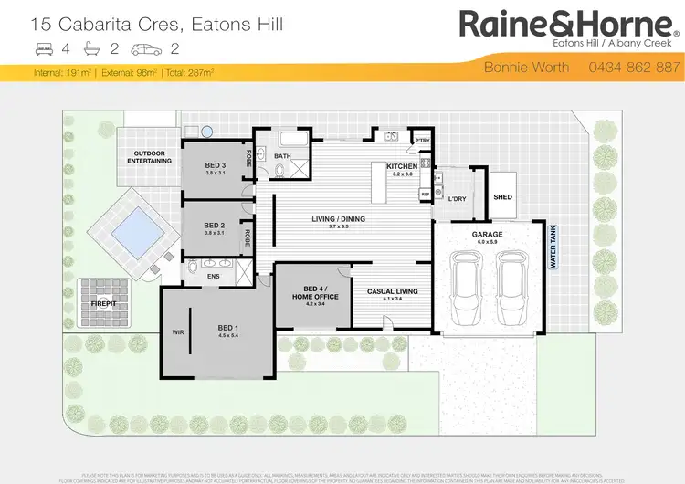Floorplan of Homely house listing, 15 Cabarita Crescent, Eatons Hill QLD 4037