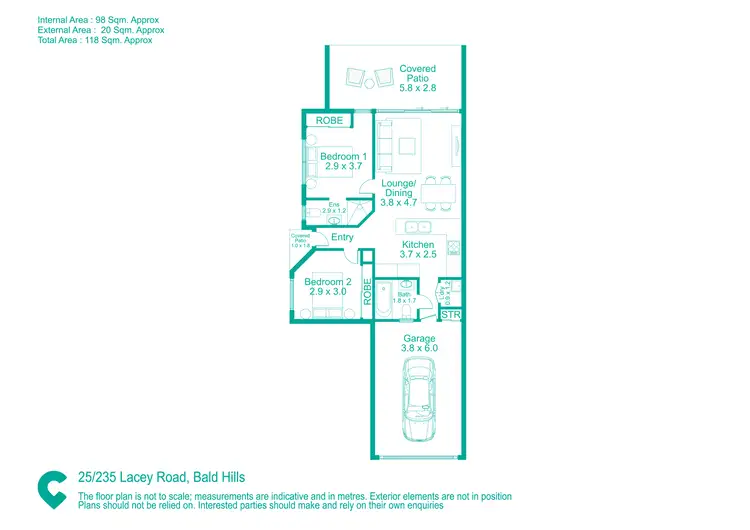 Floorplan of Homely townhouse listing, 25/235 Lacey Road, Bald Hills QLD 4036