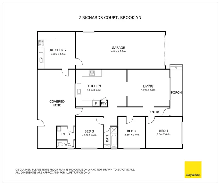 Floorplan of Homely house listing, 2 Richards Court, Brooklyn VIC 3012