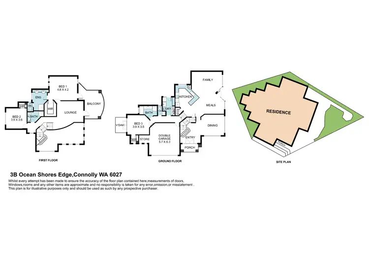 Floorplan of Homely house listing, 3b Ocean Shores Edge, Connolly WA 6027