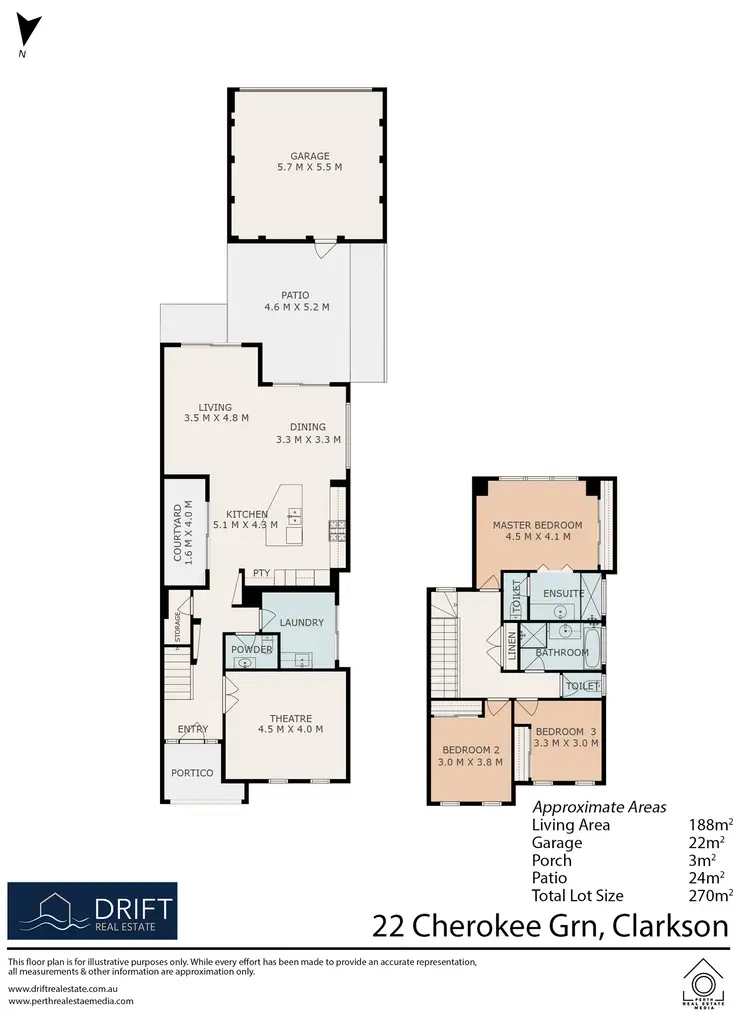 Floorplan of Homely house listing, 22 Cherokee Green, Clarkson WA 6030