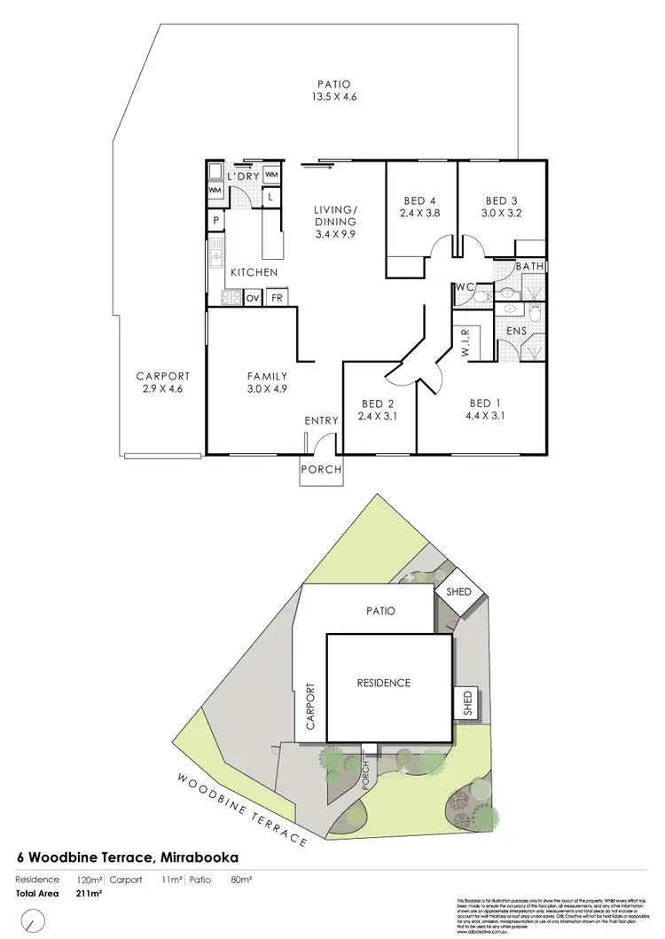 Floorplan of Homely house listing, 6 Woodbine Terrace, Mirrabooka WA 6061