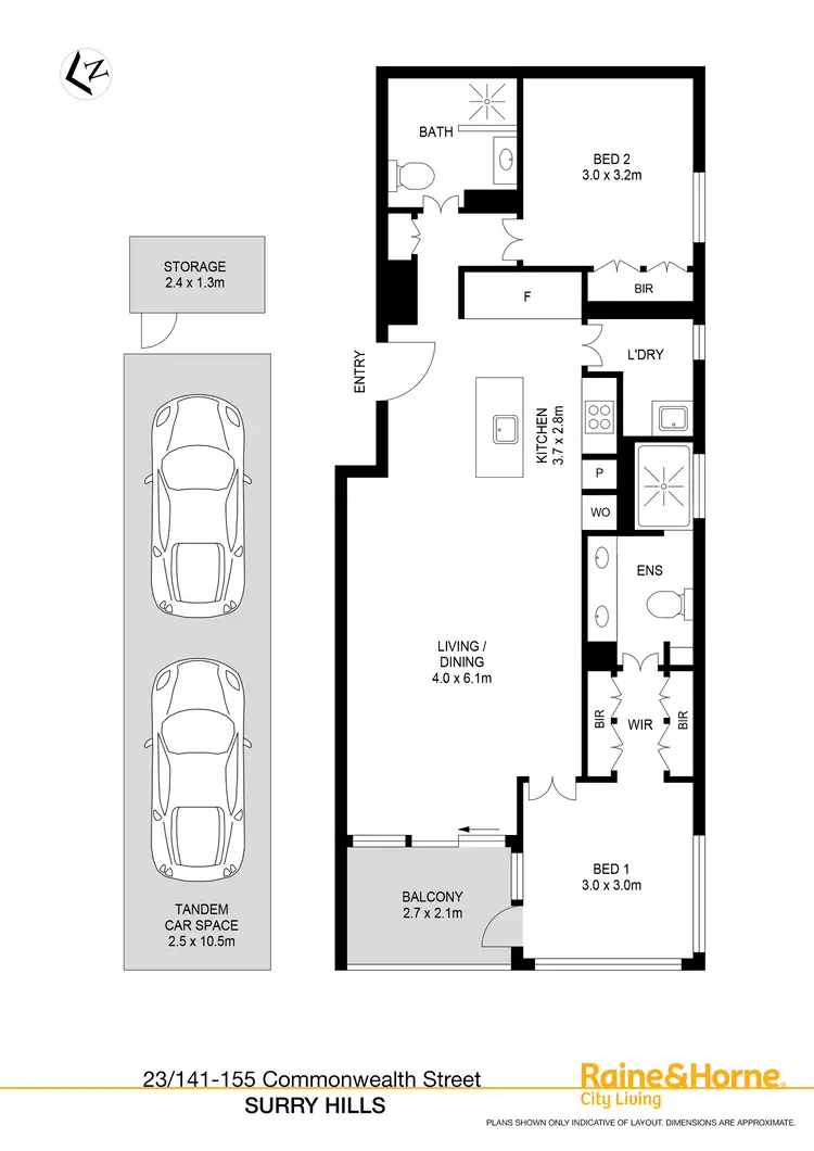 Floorplan of Homely apartment listing, 23/144 Commonwealth Street, Surry Hills NSW 2010