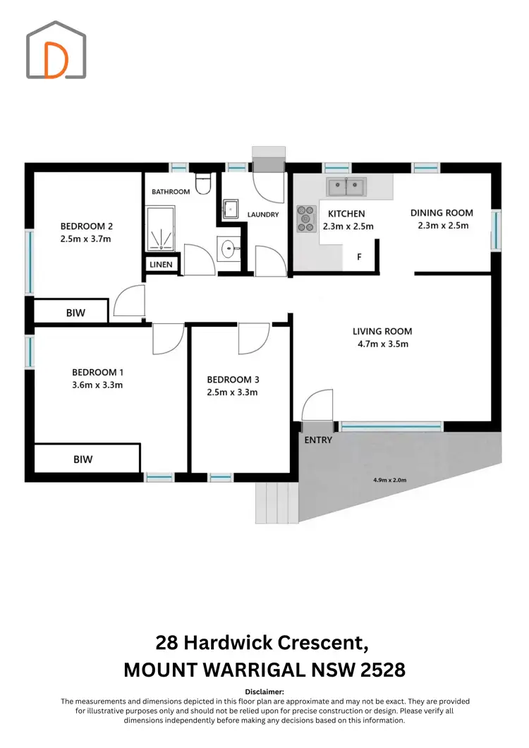 Floorplan of Homely house listing, 28 Hardwick Crescent, Mount Warrigal NSW 2528