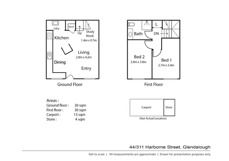 Floorplan of Homely house listing, 44/311 Harborne Street, Glendalough WA 6016