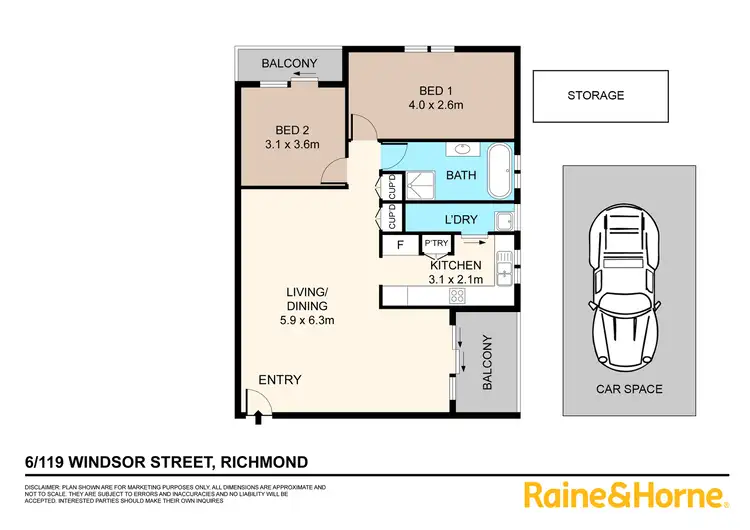 Floorplan of Homely unit listing, 6/119 Windsor Street, Richmond NSW 2753