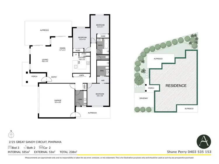 Floorplan of Homely semi-detached listing, 2/21 Great Sandy Circuit, Pimpama QLD 4209