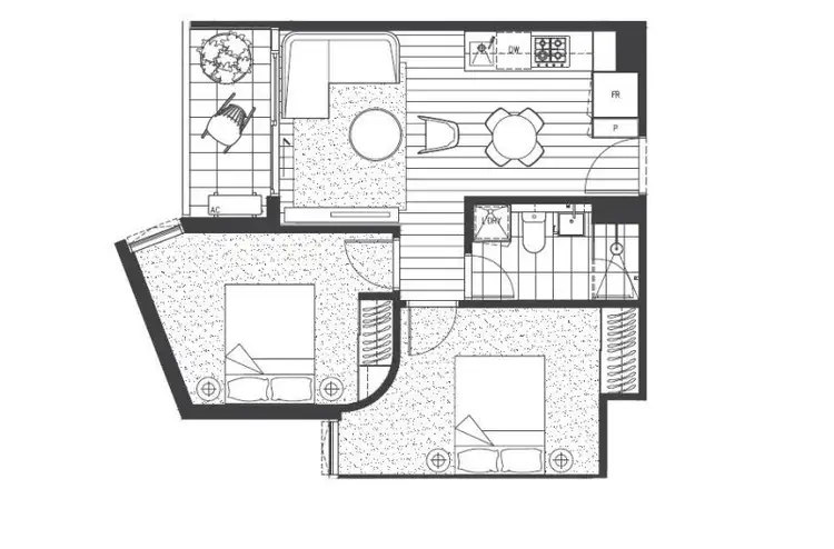 Floorplan of Homely apartment listing, 1512/8 Daly Street, South Yarra VIC 3141