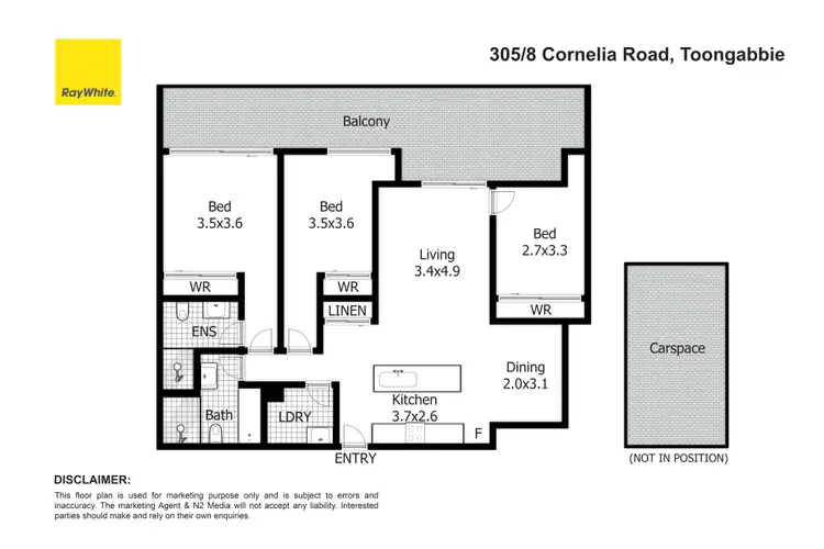 Floorplan of Homely apartment listing, 305/8c Cornelia Road, Toongabbie NSW 2146