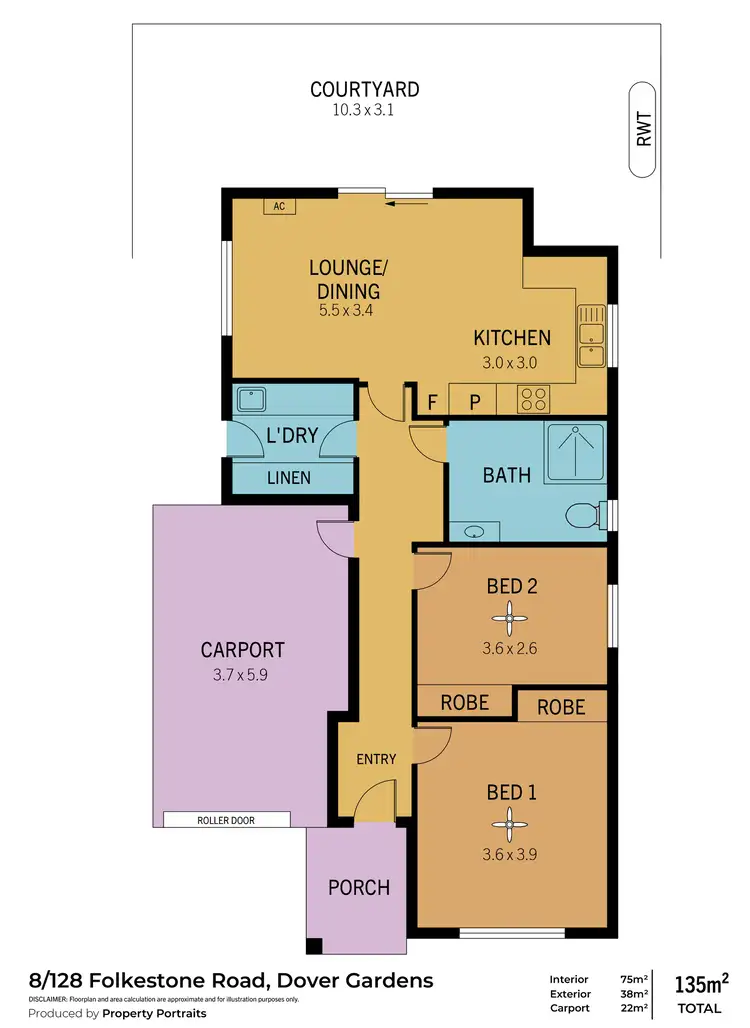 Floorplan of Homely house listing, 8/128 Folkestone Road, Dover Gardens SA 5048