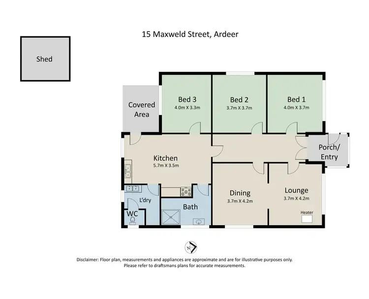 Floorplan of Homely house listing, 15 Maxweld Street, Ardeer VIC 3022