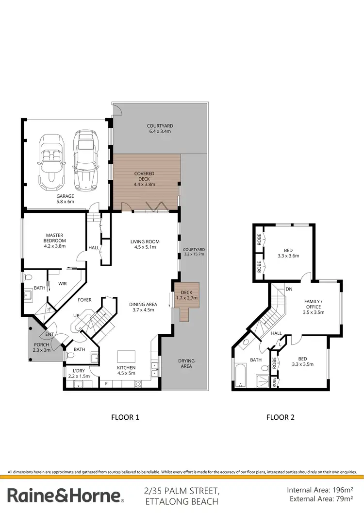Floorplan of Homely townhouse listing, 2/35 Palm Street, Ettalong Beach NSW 2257