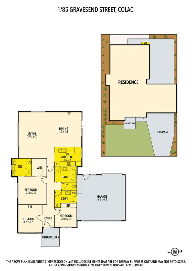 Floorplan of Homely townhouse listing, 1/85 Gravesend Street, Colac VIC 3250
