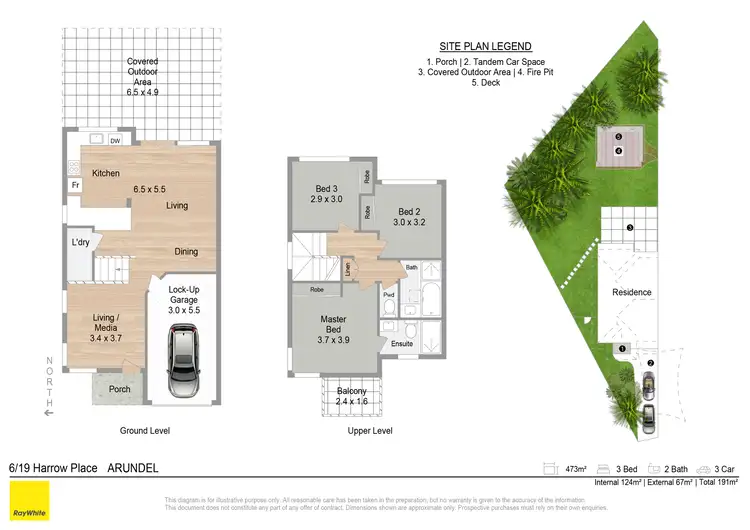 Floorplan of Homely townhouse listing, 6/19 Harrow Place, Arundel QLD 4214