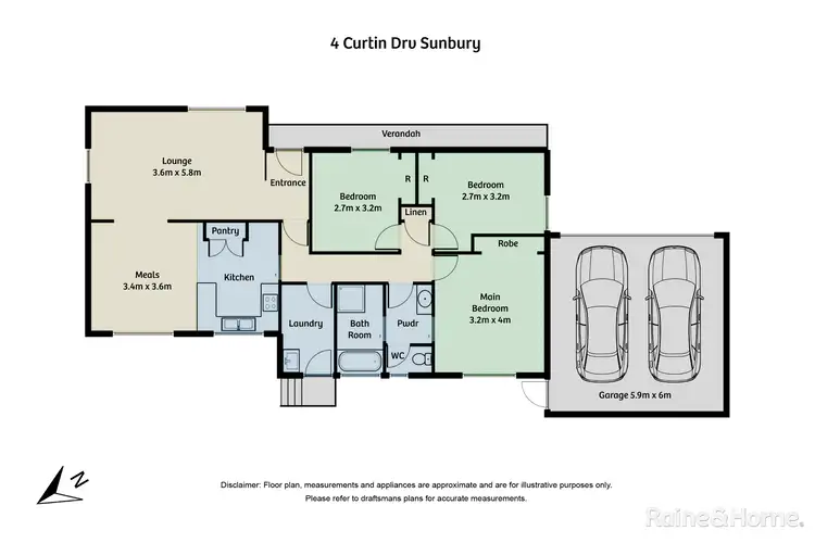Floorplan of Homely house listing, 4 Curtin Drive, Sunbury VIC 3429