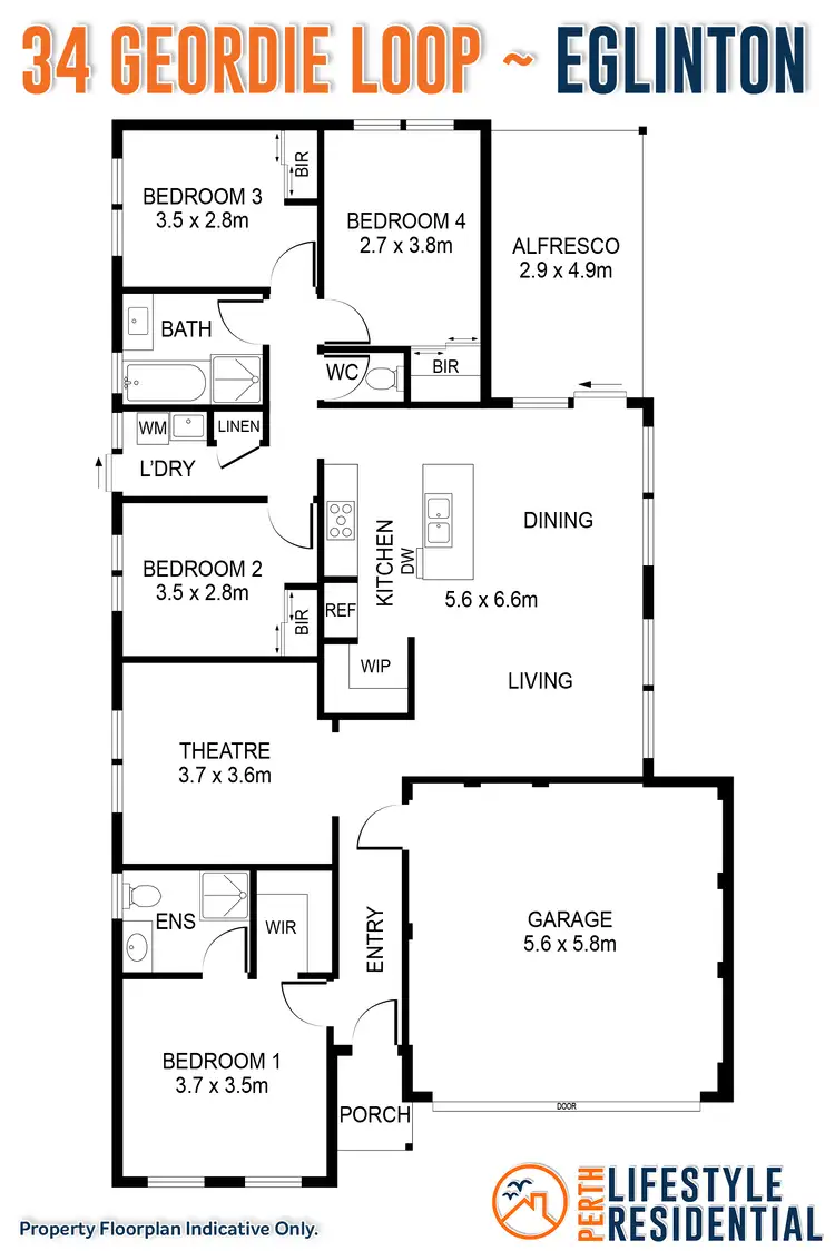 Floorplan of Homely house listing, 34 Geordie Loop, Eglinton WA 6034