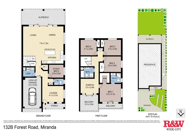 Floorplan of Homely semi-detached listing, 132B Forest Road, Miranda NSW 2228