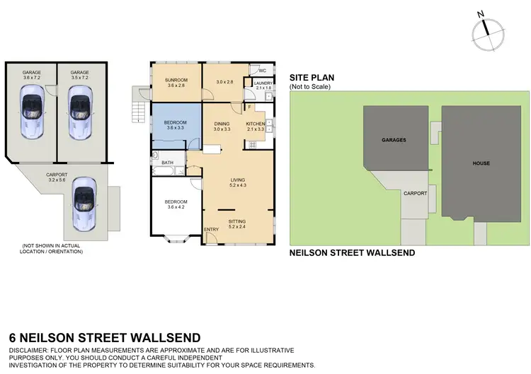 Floorplan of Homely house listing, 6 Neilson Street, Wallsend NSW 2287
