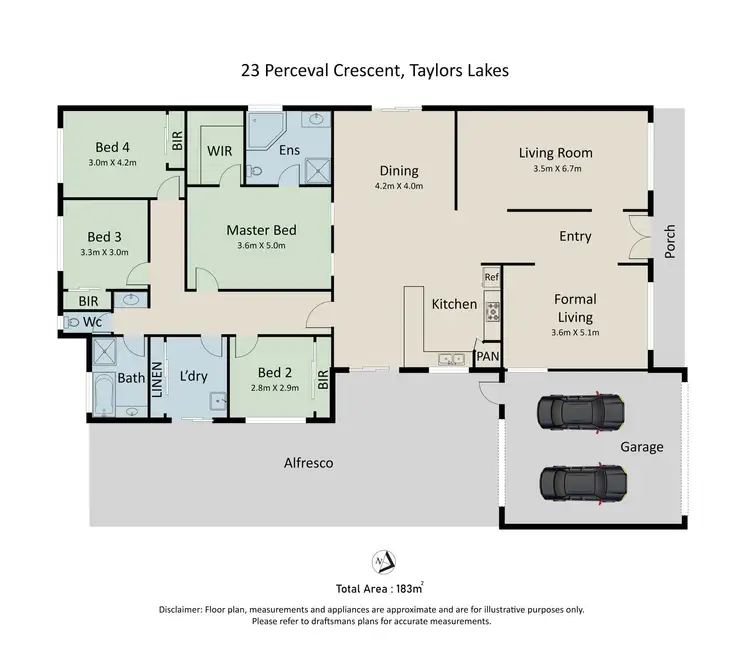 Floorplan of Homely house listing, 23 Perceval Crescent, Taylors Lakes VIC 3038