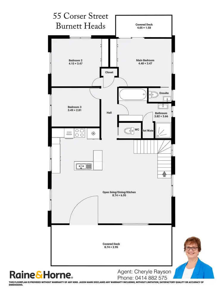 Floorplan of Homely house listing, 55 Corser Street, Burnett Heads QLD 4670