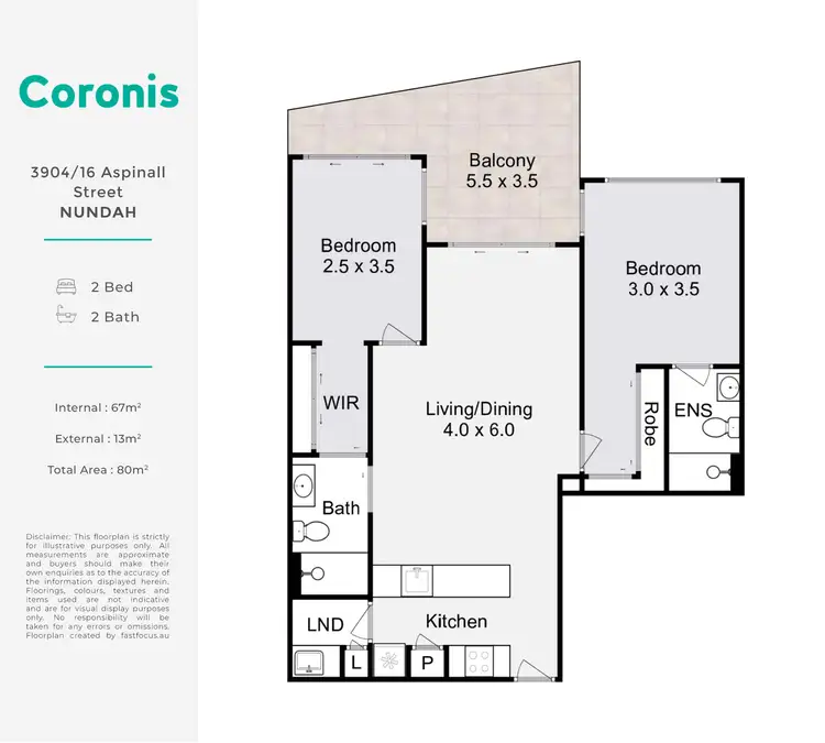 Floorplan of Homely unit listing, 3904/16 Aspinall Street, Nundah QLD 4012