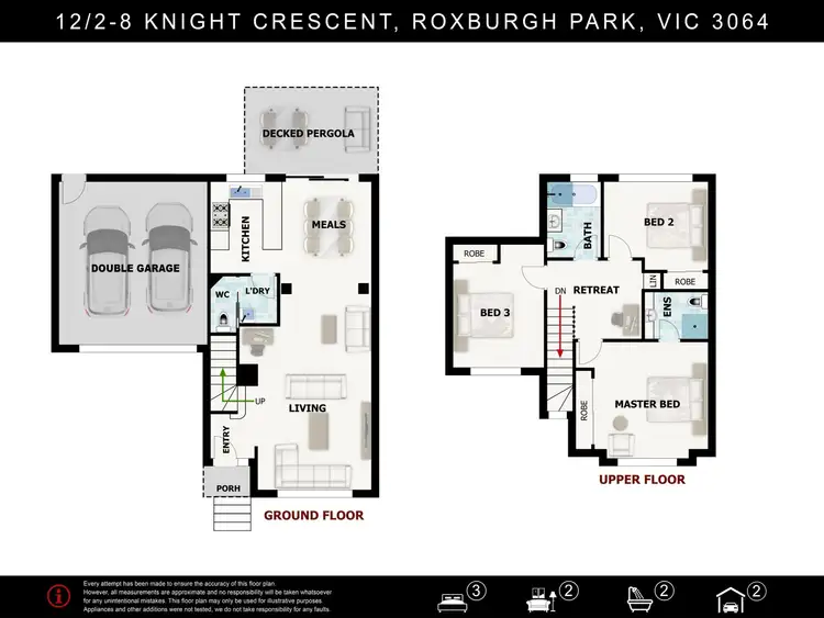 Floorplan of Homely townhouse listing, 12/2-8 Knight Crescent, Roxburgh Park VIC 3064