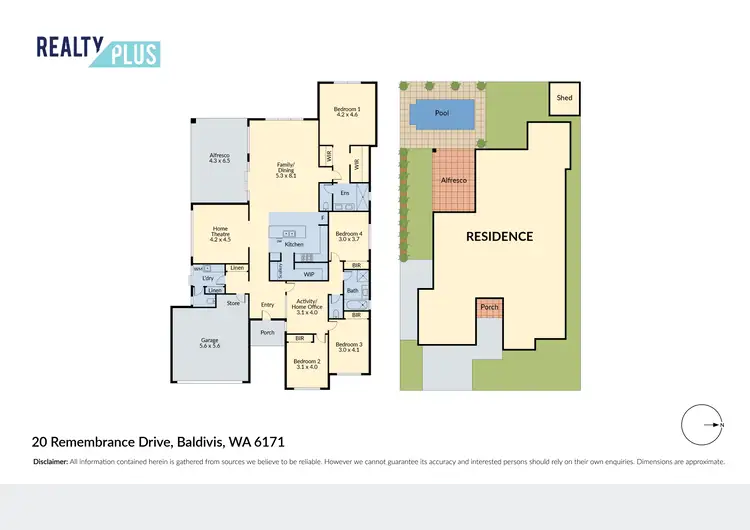 Floorplan of Homely house listing, 20 Remembrance Drive, Baldivis WA 6171