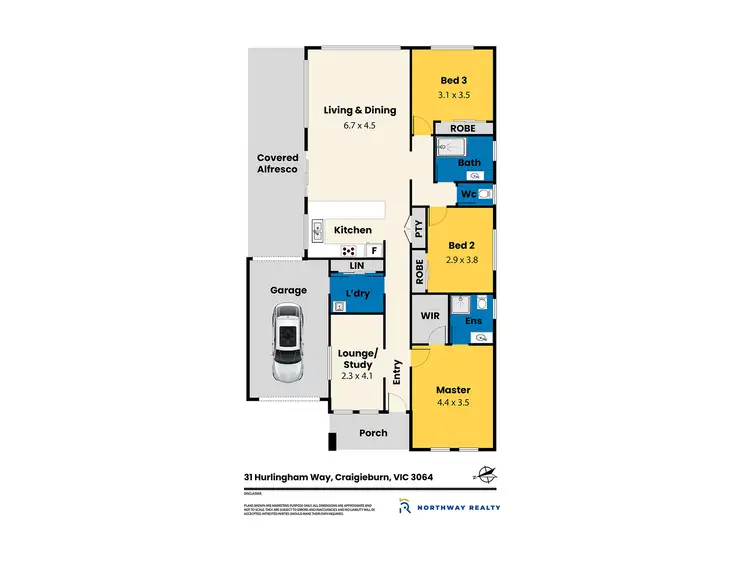 Floorplan of Homely house listing, Hurlingham Way, Craigieburn VIC 3064