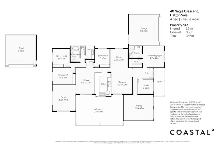 Floorplan of Homely rural property listing, 40 Nagle Crescent, Hatton Vale QLD 4341