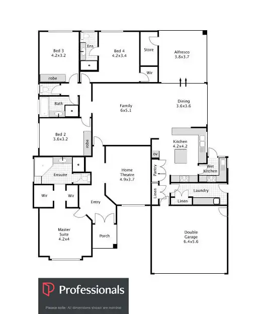 Floorplan of Homely house listing, 6 Barwon Turn, Hammond Park WA 6164