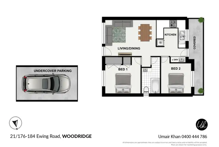 Floorplan of Homely townhouse listing, 21/176-184 Ewing Road, Woodridge QLD 4114