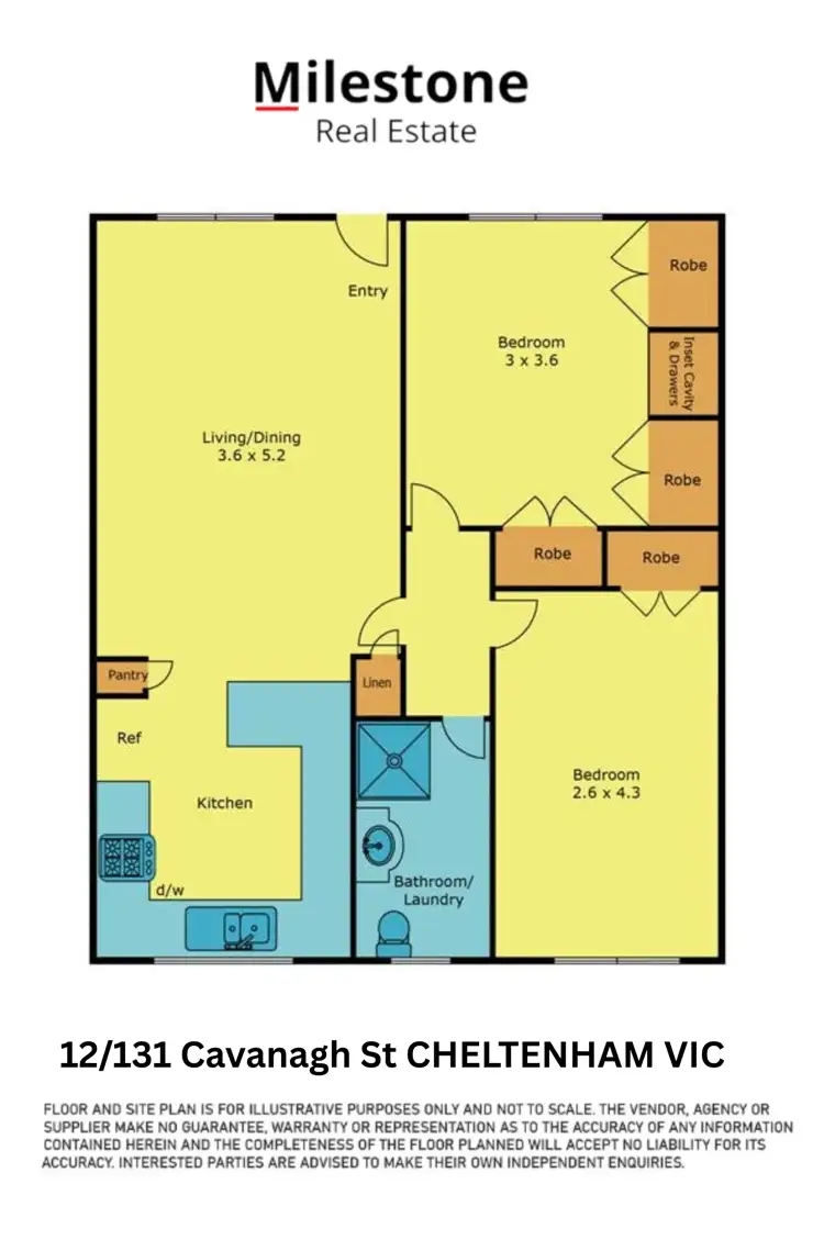 Floorplan of Homely unit listing, 12/131 Cavanagh St, Cheltenham VIC 3192