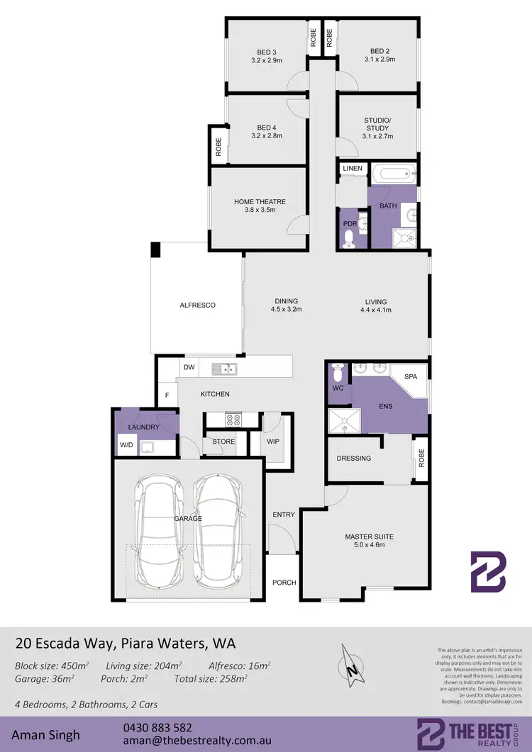 Floorplan of Homely house listing, 20 Escada Way, Piara Waters WA 6112
