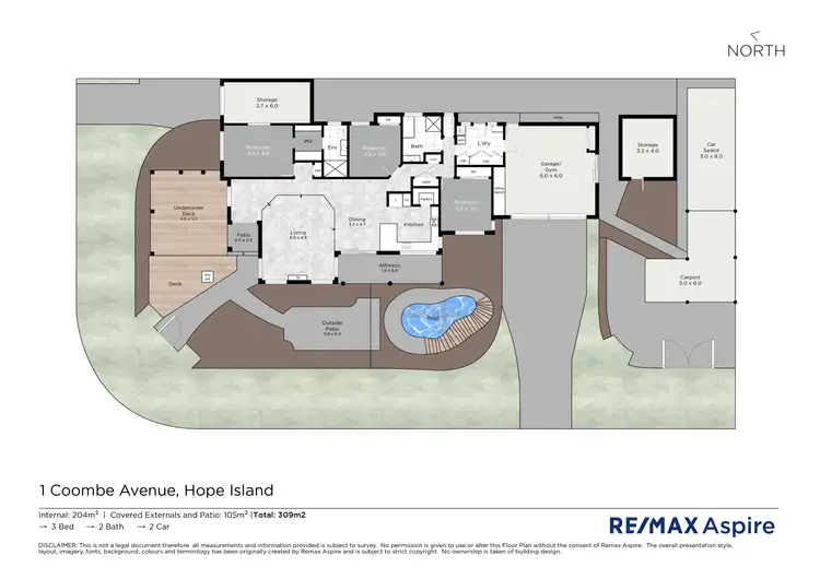 Floorplan of Homely house listing, 1 Coombe Avenue, Hope Island QLD 4212