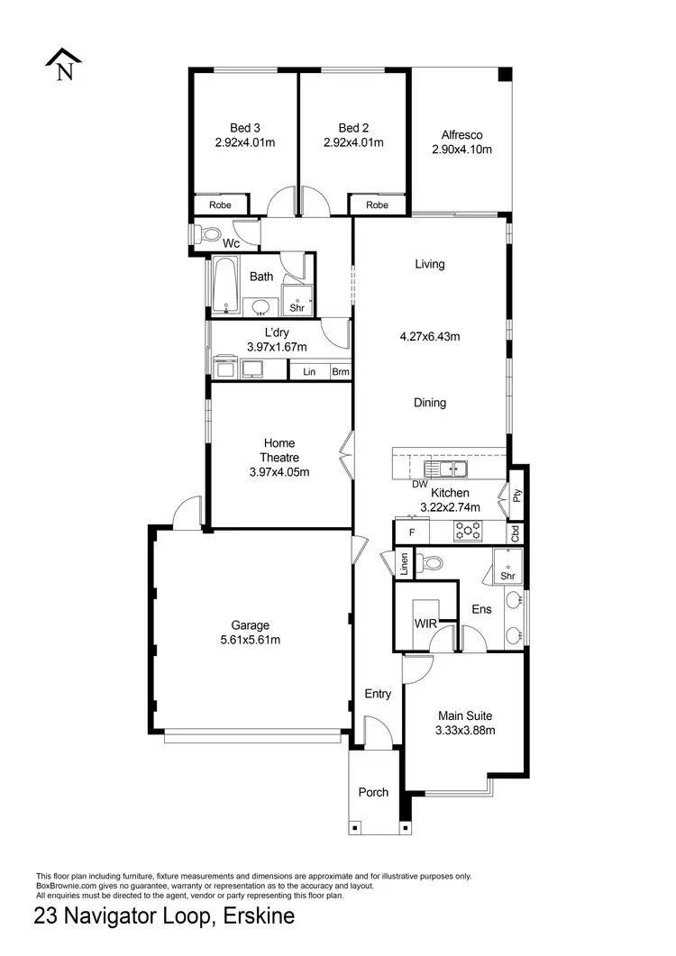 Floorplan of Homely house listing, 23 Navigator Loop, Erskine WA 6210