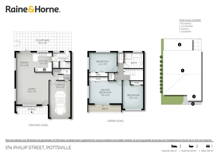 Floorplan of Homely townhouse listing, 1/14 Philip Street, Pottsville NSW 2489