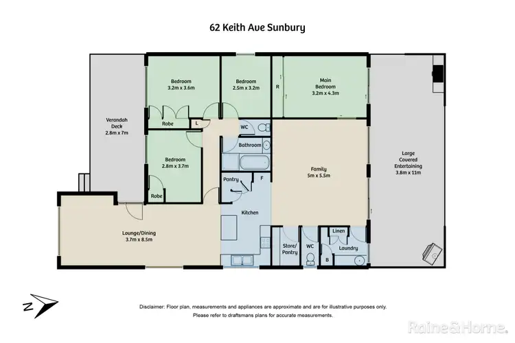 Floorplan of Homely house listing, 62 Keith Avenue, Sunbury VIC 3429