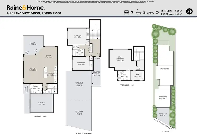 Floorplan of Homely townhouse listing, 1/18 Riverview Street, Evans Head NSW 2473