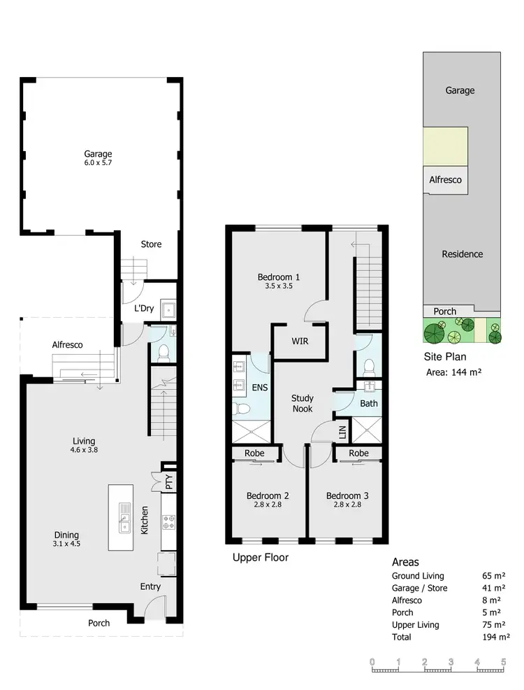 Floorplan of Homely townhouse listing, 10 The Straits, Clarkson WA 6030