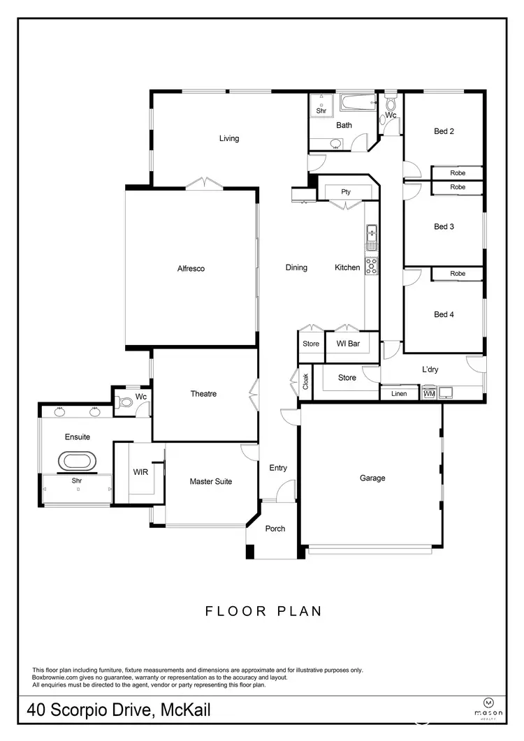 Floorplan of Homely house listing, 40 Scorpio Drive, Mckail WA 6330
