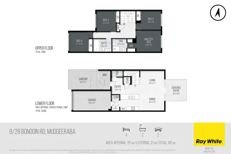 Floorplan of Homely townhouse listing, 8/28 Bonogin Road, Mudgeeraba QLD 4213