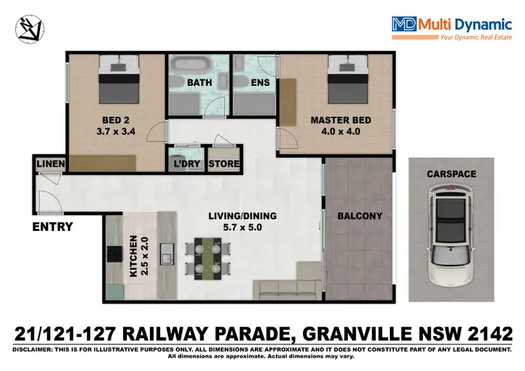 Floorplan of Homely apartment listing, 21/121-127 Railway Parade, Granville NSW 2142